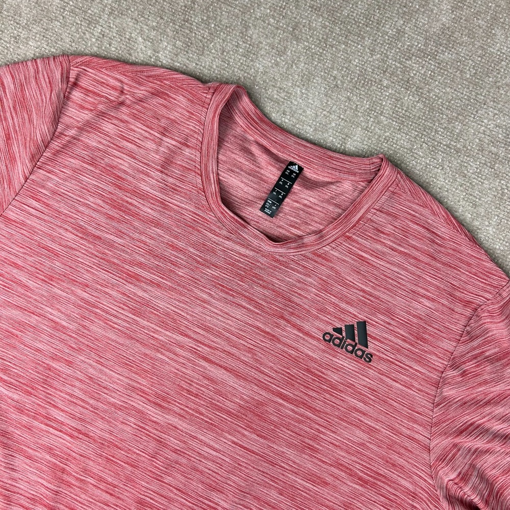 Adidas Aeroready T-Shirt Men 2XL Space Dye Chest Logo Short Sleeve Training